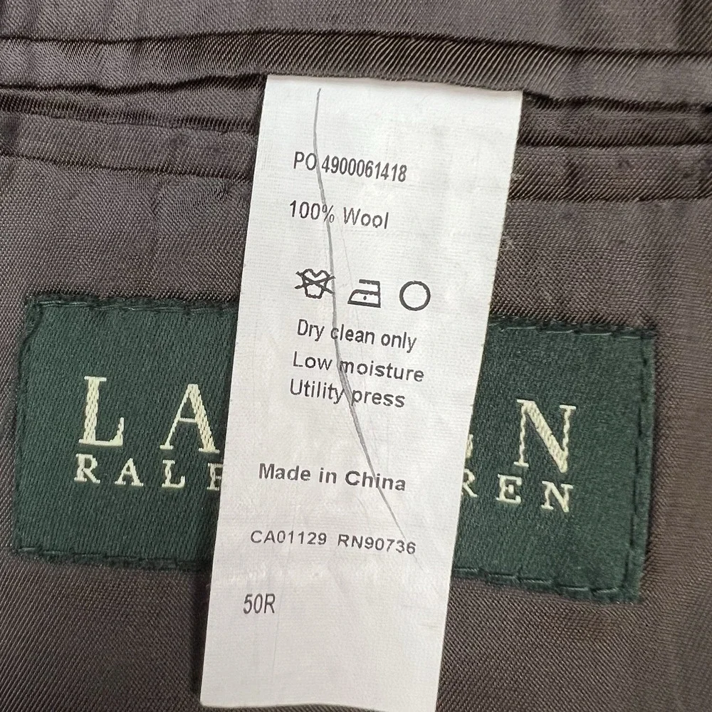Lauren Ralph‎ Lauren Soft Tweed Blazer Sport Jacket Mens 50R Brown/Green/Black